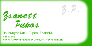 zsanett pupos business card